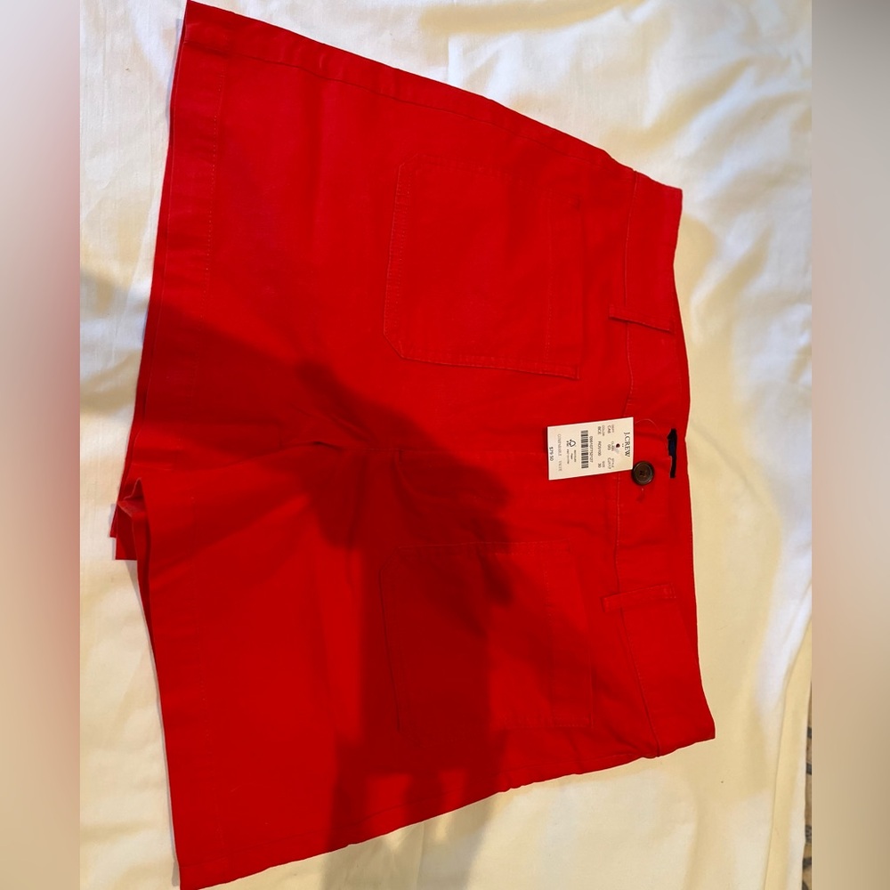 J. Crew Bold Red Shorts 4.5 length. Brand new